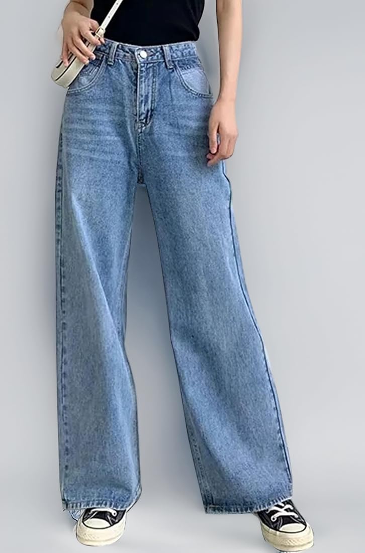 girl in loos pants for fashion