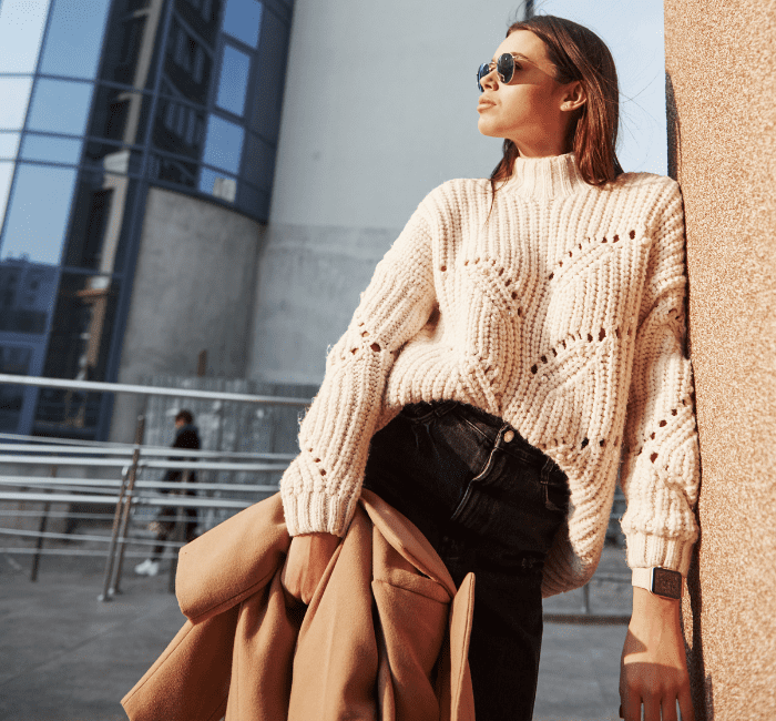 girl in classic look for beauty and fashion